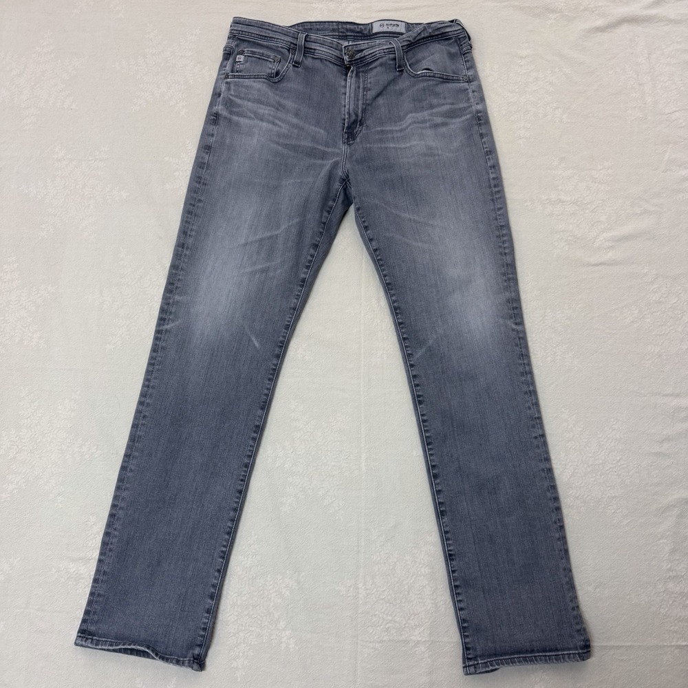AG Adriano Goldschmied Graduate Jeans Mens 36x33 Gray Tailored Leg Stretch